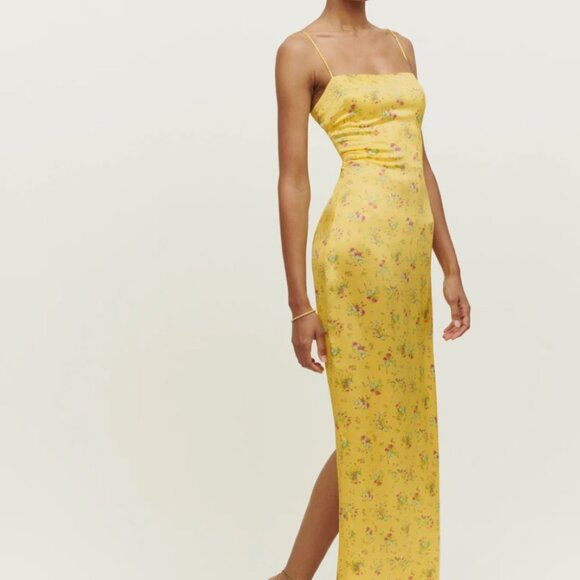 Reformation Frankie Silk Dress Size 0 - Picture 1 of 2